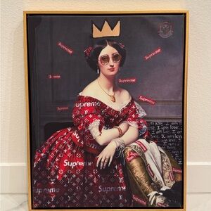 Supreme Red and Black Art Print Regal Portrait
